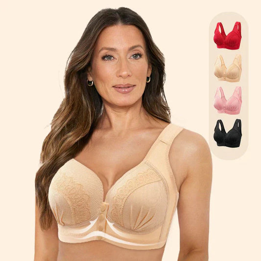 💟2025【1+1 Gratuit】✨ Sutien din bumbac cu închidere frontală, respirabil, prietenos cu pielea👙