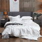 🛌Najwyższy luksus: 4-elementowy zestaw pościeli z czystej jedwabnej bawełny morwowej, zapewniający niezrównane doznania snu!💤(1 poszwa na kołdrę + 1 płaskie prześcieradło + 2 poszewki na poduszki)